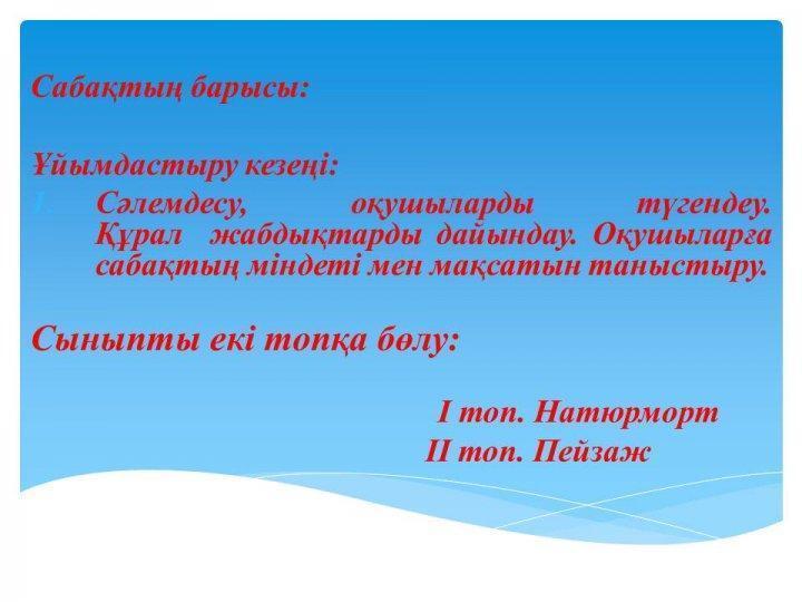 "Қазақтың ұлттық киімдері" ашық сабақ