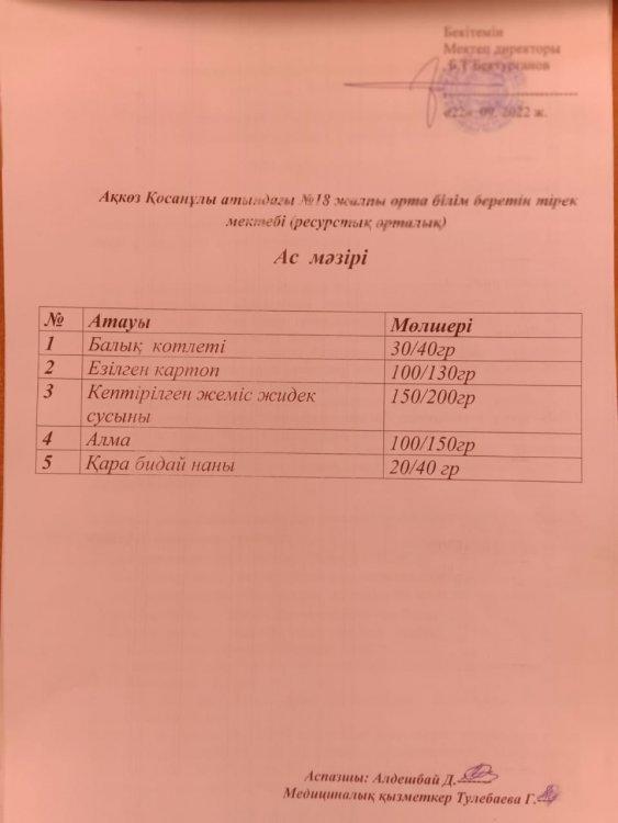 Ас мәзірі