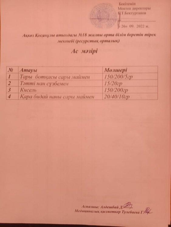 Ас мәзірі