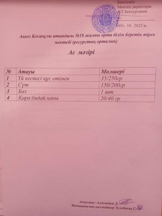 Ас мәзірі